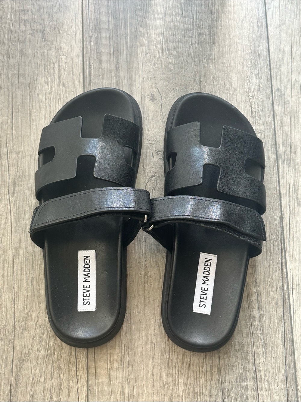 Steve Madden Black Adjustable Sandal